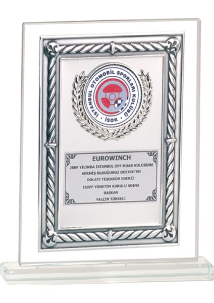 - Cam Plaketler - CM-043 B - 18X21 cm