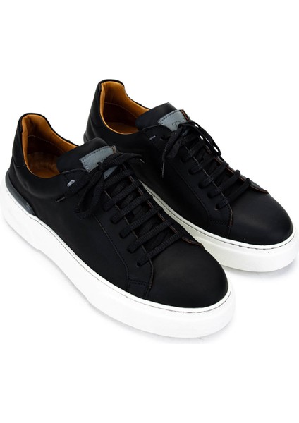 Erkek Hakiki Deri Siyah Sneakers & Spor Ayakkabı 1133 An-01 Erk Ayk Y25 Sıyah Zuma fiyatları