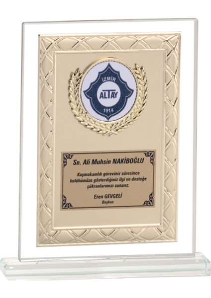 - Cam Plaketler - CM-041 B - 18X21 cm