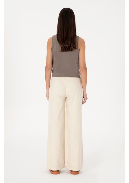 Kadın Ekru Pantolon (Kanvas-Chino) 50309133-VR019 fırsatları