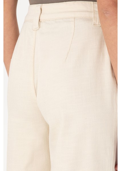 Kadın Ekru Pantolon (Kanvas-Chino) 50309133-VR019