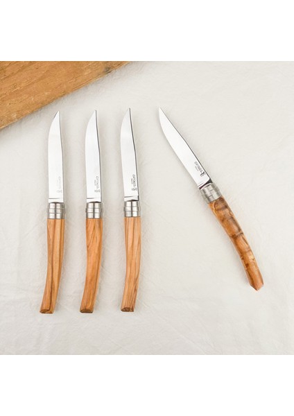 Chic 4'lü Et Bıçağı Seti - Zeytin Ağacı (Olive Wood)