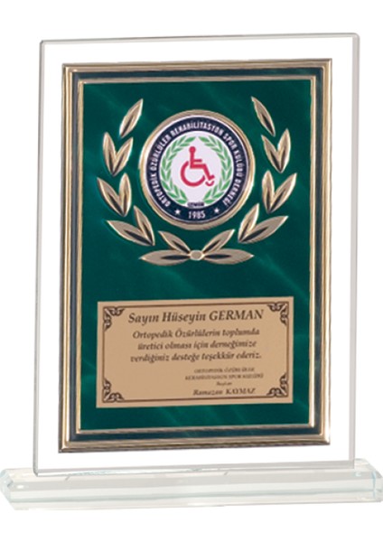 - Cam Plaketler - CM-039 A - 18X21 cm