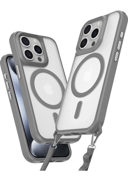 Iphone 14 Pro Max Kılıf Enka Magsafe Silikon Kılıf - Titan Gri Gnzrz