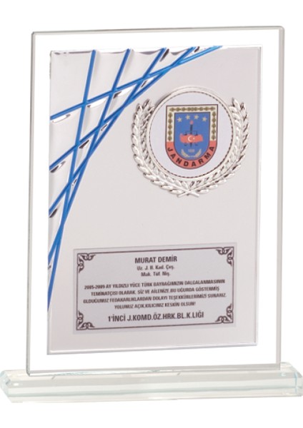 - Cam Plaketler - CM-033 A - 18X21 cm