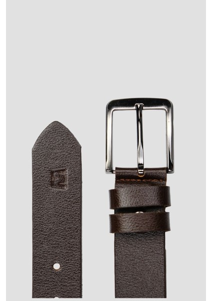 4060 Hakiki Deri Desenli Premium Tek Kat Manda Erkek Kemer Kahverengi modelleri