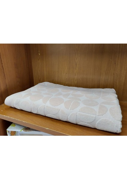 Kadife Pamuk Büyük Boy Banyo Havlusu (90X150)-CIRCULAR Bej