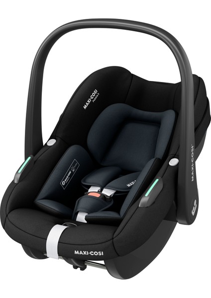 Pebble S Adac'lı Isofix Bazalı Ana Kucağı ve Bebek Oto Koltuğu 0-13 kg Tonal Black