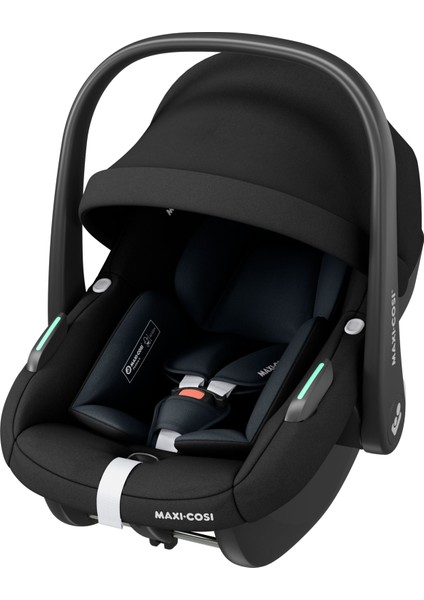 Pebble S Adac'lı Isofix Bazalı Ana Kucağı ve Bebek Oto Koltuğu 0-13 kg Tonal Black