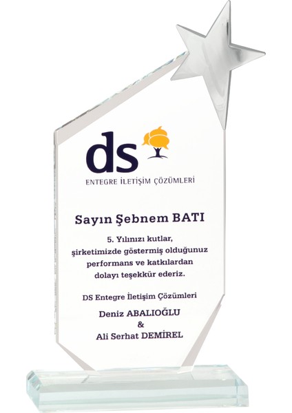 - Cam Plaketler - CM-008 B - 12X23 cm