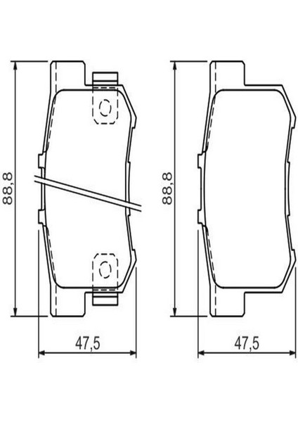 Fren Balatası Seti; Arka Honda Accord 2.0i 16V Coupe 1/1992 - 8/1993 98 Kw Cb/cc/cd/ce