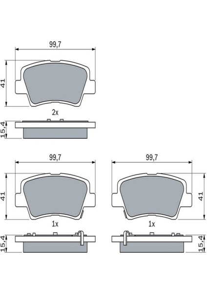 Fren Balatası Seti; Arka Hyundaı Accent 1.6 11/2010 - 4/2019 91.0 - 92.0 Kw Rb