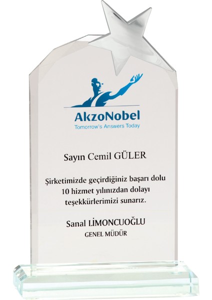 - Cam Plaketler - CM-006 B - 12X20 cm