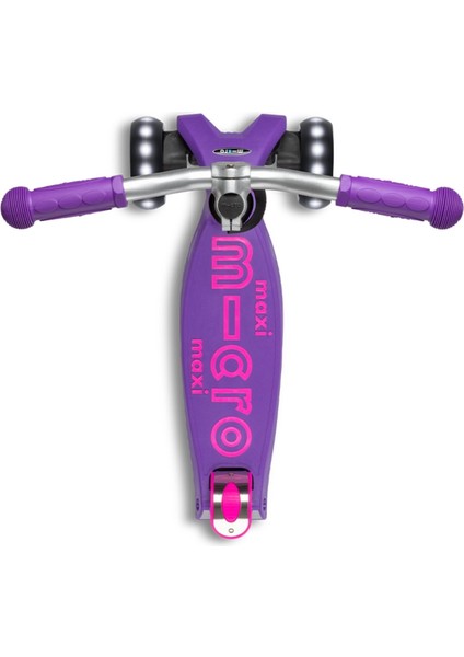 Maxi Deluxe Pro LED 3 Tekerli Işıklı Çocuk Scooter Purple Pink