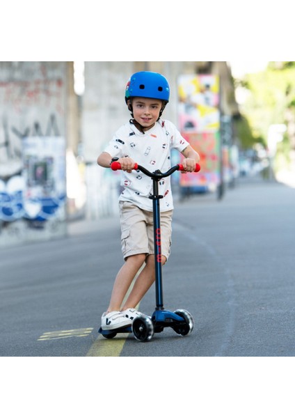 Maxi Deluxe Pro LED 3 Tekerli Işıklı Çocuk Scooter Purple Pink