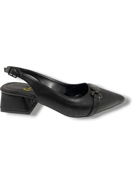 3062-25 Deri V Taşlı Arkadan Bantlı Kadın stiletto fiyatları