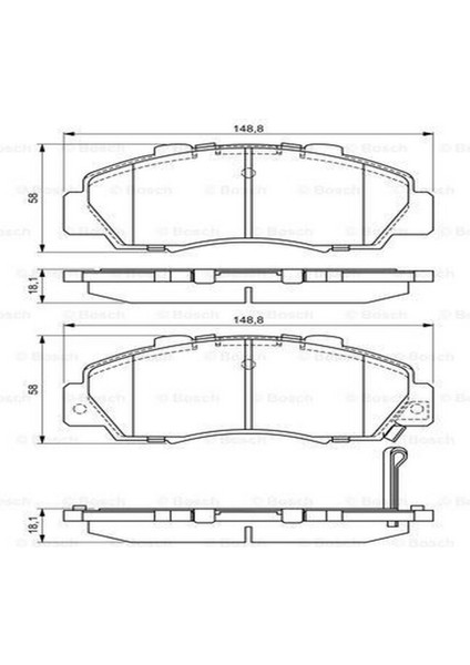 Fren Balatası Seti; Ön Honda Hr-V 1.6i 16V Vtec 4WD 10/1999 - 12/2005 91.0 - 92.0 Kw Gh