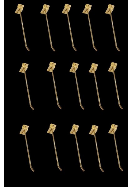 Yüksek Kalite Gold Kaplama 15 Adet 15 cm Kanallı Pano Kancası Raf Askısı fiyatları