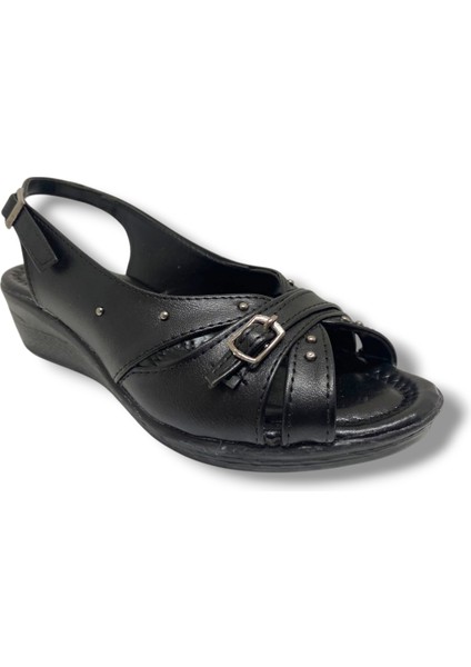 0070-25 Deri Trend Fashion Kadın Sandalet