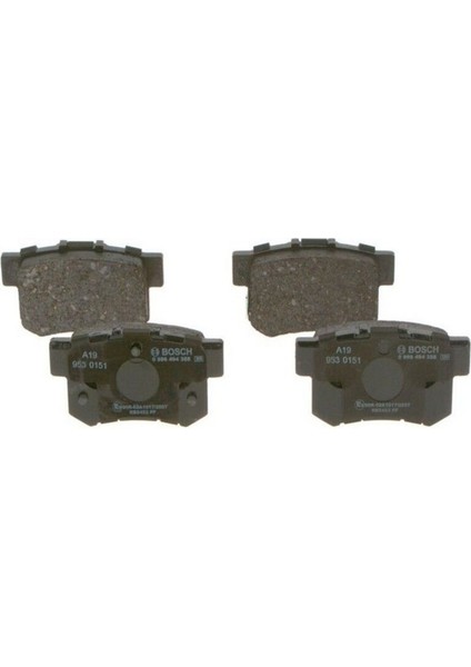 Fren Balatası Seti; Arka Honda Accord V-Tec Vıı 2.4 I 1/2001 - 11/2009 119.0 - 125.0 Kw cm