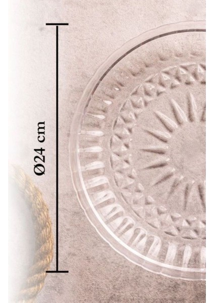 Fleur El Yapımı Büyük Boy Cam Salata Kasesi 24X6 cm fırsatları