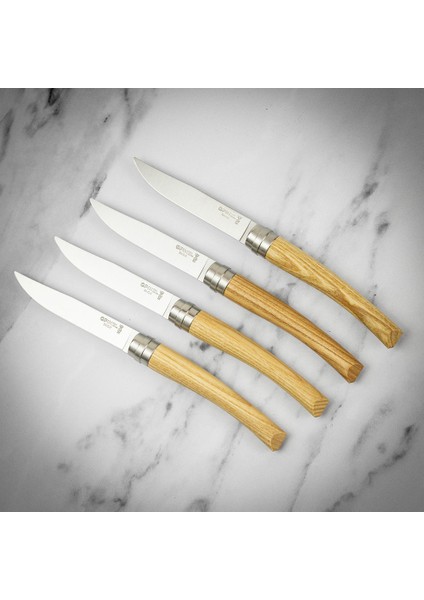 Chic 4'lü Et Bıçağı Seti - Dişbudak Ağacı (Ash Wood)