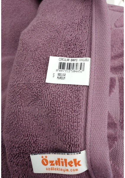 Kadife Pamuk Büyük Boy Banyo Havlusu (90X150)-CIRCULAR Mürdüm fiyatları