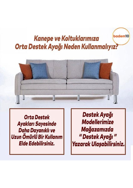 (12 Adet) Metal Krom 15 cm Ayakları Baza Mobilya Koltuk Kanepe Yatak Çekyat Destek Yükseltme Ayağı