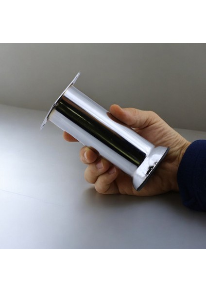 (12 Adet) Metal Krom 15 cm Ayakları Baza Mobilya Koltuk Kanepe Yatak Çekyat Destek Yükseltme Ayağı