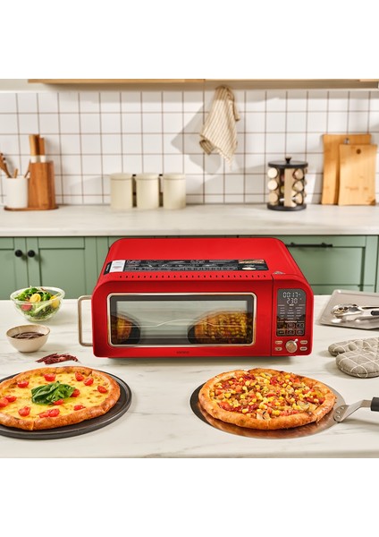 Vintage Craft Pizza Makinesi Ve Airfryer Red 2000 W