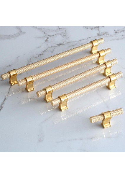 Mobilya Çekmece Mutfak Dolabı Dolap Kulpları Kulbu Altın Gold Metal Kulp 128 mm Tırtıklı Desen fiyatları