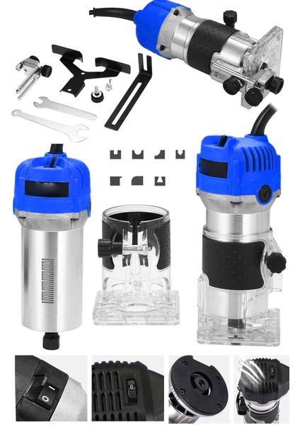 Japan Pro Seri 3000 Watt 6 Kademe Devir Ayarli Formika Traşlama Freze Makinası Pens 6 mm fiyatları