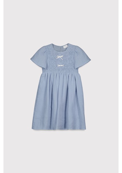 Kurdeleli Melek Kol Müslin Elbise