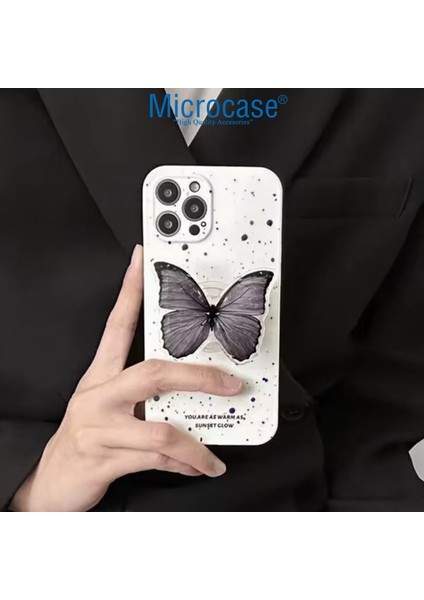 3D Kelebek Tasarımlı 3m Yapıştırmalı El Parmak Tutucu Cep Telefonu Tutacağı Popsocket - AL5247