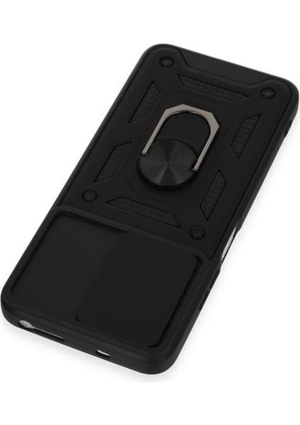 Xiaomi Redmi Note 12S Kılıf Pars Lens Yüzüklü Silikon - Siyah Gnzrz