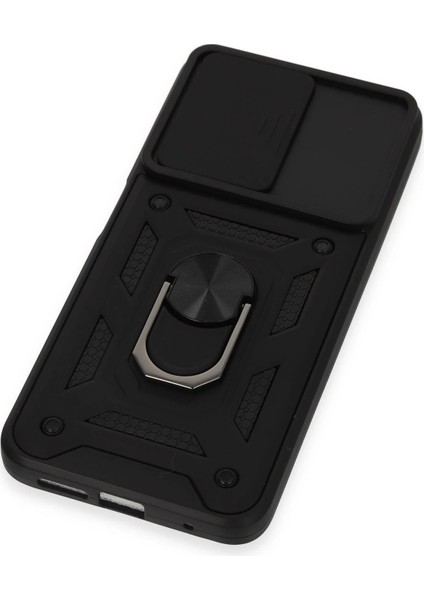 Xiaomi Redmi Note 12S Kılıf Pars Lens Yüzüklü Silikon - Siyah Gnzrz