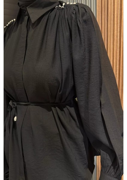 Omuz Büzgülü ve Taşlı Tesettür Gömlek P-00017234 modelleri