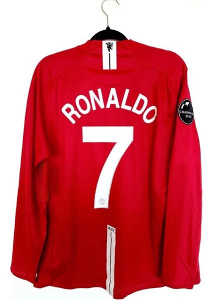 Manchester/united 2008 Moskova Ronaldo Uzun Kol Yetişkin Forma