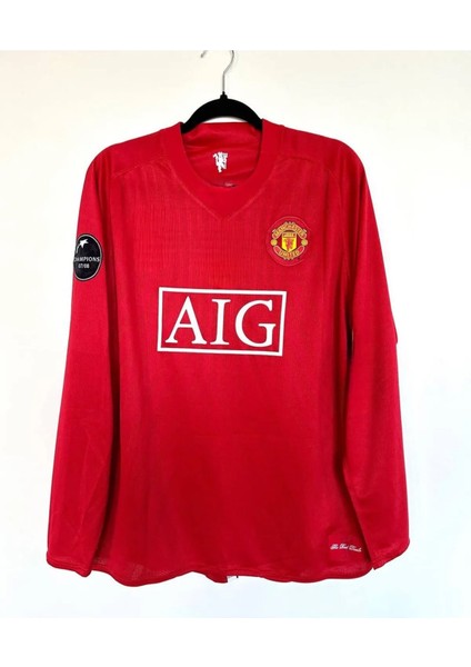 Manchester/united 2008 Moskova Ronaldo Uzun Kol Yetişkin Forma