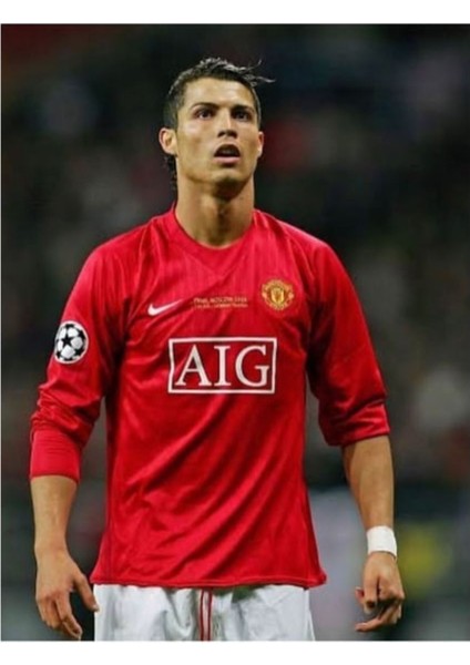 Manchester/united 2008 Moskova Ronaldo Uzun Kol Yetişkin Forma