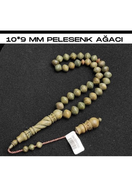 10*9 mm Pelesenk Ağacı Kokulu Tesbih Hediyelik Aksesuar Bijuteri Tesbih Yeşil