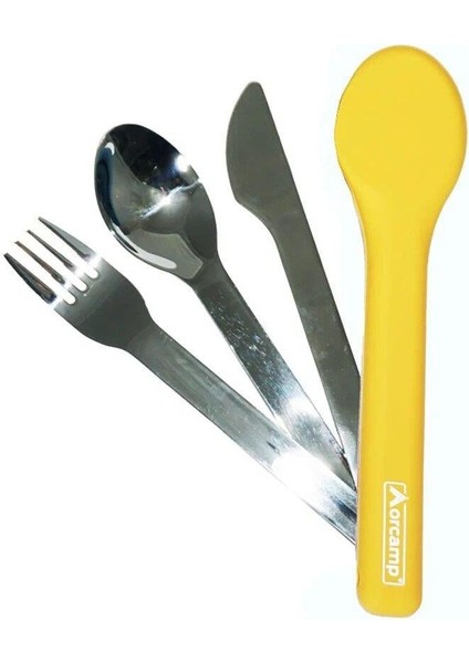 Kamp Çatal Kaşık Seti Sarı