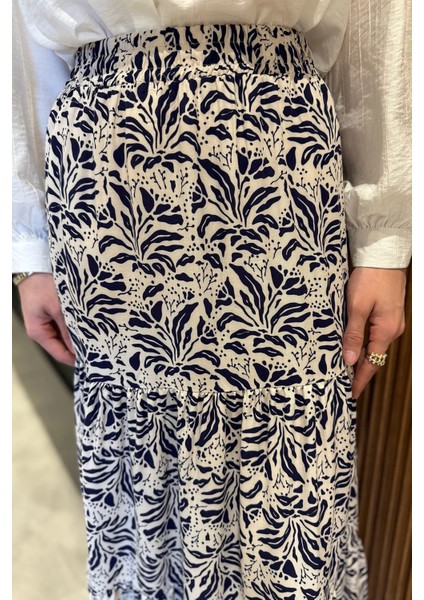 Kadın Üç Kat Desenli Tesettür Viskon Etek P-00016986 modelleri