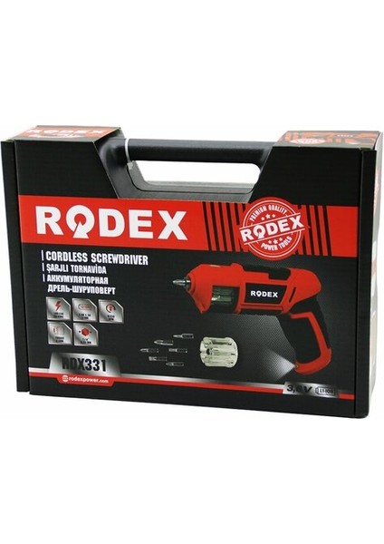Şarjörlü Model 12PCS Bits Uç Şarjlı Vidalama- Tornavida Rpm 2303.6V DC-1.5A Li-Ion1/4 Inç 6.35MMPLS.ÇANTA RDX-331 (5131)