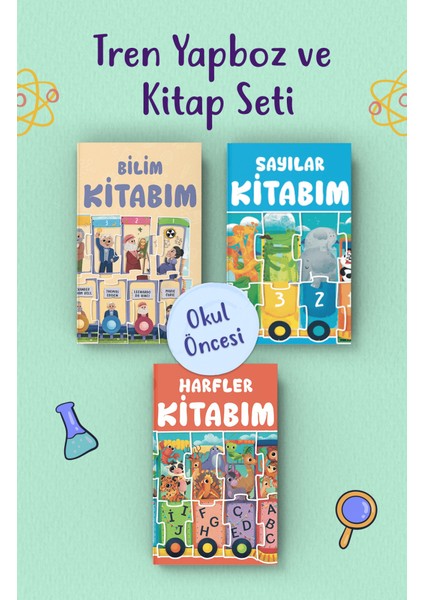 Tren Yapboz ve Kitap Seti - 3 Kitap