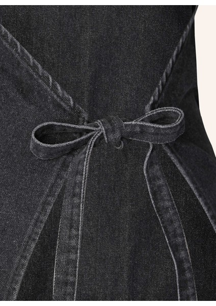 Mutfak Önlüğü, Ayarlanabilir Kayışlı, 4 Cepli, Denim , 90X70 cm