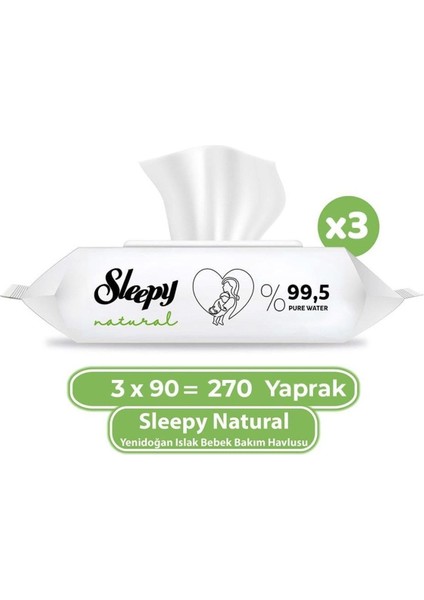 Natural Yenidoğan Islak Mendili 270 Yaprak