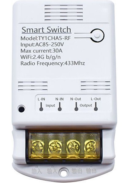 Tuya Wifi 30A Röle Modülü 85-250V Akıllı Anahtar Dıy 433MHZ Rf Kontrol Cihazı Smartlife App Ses Rölesi Zamanlayıcı Uzaktan Kumanda (Yurt Dışından)