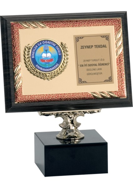 - Ahşap Plaketler - PL-096 B - 15X20 cm