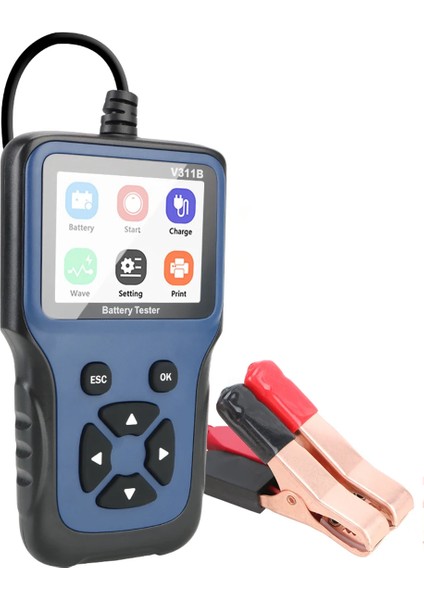 12V Akü Test Cihazı Araba Akü Şarj Cihazı Test Cihazı Analiz Cihazı Otomotiv Araba Şarjı Crıcut Yük Testi Otomatik Tanılama Aracı (Yurt Dışından)